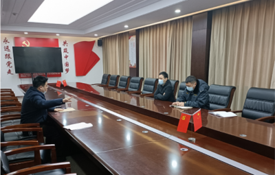 绍兴市生态环境局上虞分局局长胡四海一行到浙江美高梅集团开展“三服务”工作